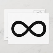 Symbool voor zwarte ineiniteit briefkaart (Voorkant / Achterkant)