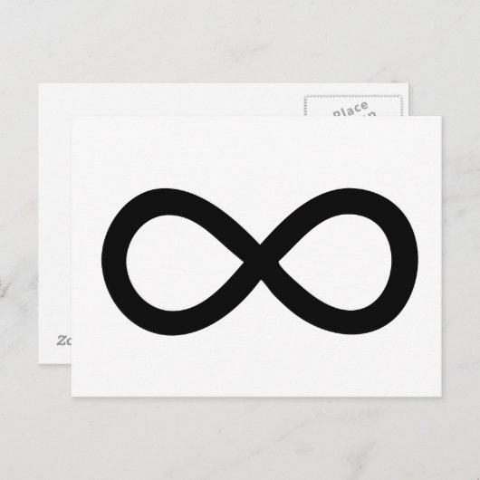 Symbool voor zwarte ineiniteit briefkaart (Voorkant / Achterkant)