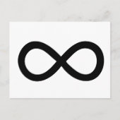 Symbool voor zwarte ineiniteit briefkaart (Voorkant)
