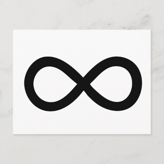 Symbool voor zwarte ineiniteit briefkaart (Voorkant)