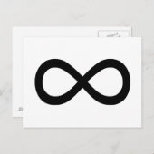 Symbool voor zwarte ineiniteit briefkaart (Voorkant / Achterkant)