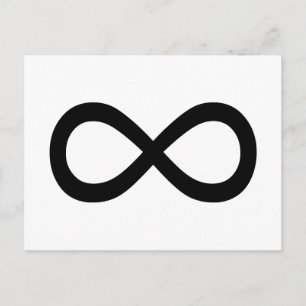 Symbool voor zwarte ineiniteit briefkaart