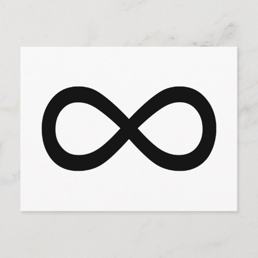 Symbool voor zwarte ineiniteit briefkaart (Voorkant)