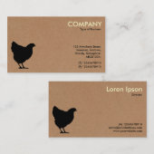 Symbool voor zwarte pen - karton visitekaartje (Voorkant / Achterkant)