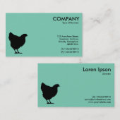 Symbool voor zwarte pen - Licht groen 7dcfb6 Visitekaartje (Voorkant / Achterkant)