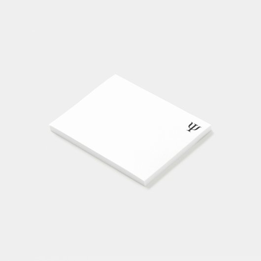 Symbool voor zwarte psi post-it® notes (Schuin)
