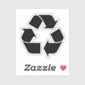 Symbool voor zwarte recycling sticker (Vel)