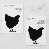 Symbool voor zwarte tinten - zwart op wit visitekaartje (Voorkant / Achterkant)