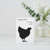 Symbool voor zwarte tinten - zwart op wit visitekaartje (Staand voorkant)