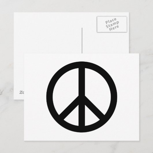 Symbool voor zwarte vrede briefkaart (Voorkant / Achterkant)