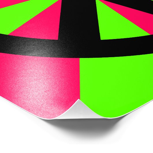 Symbool voor zwarte vrede foto afdruk (Hoek)