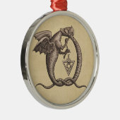 Symbool voor zwavel- en kwikalchemie metalen ornament (Rechts)