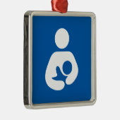 Symbool voor zweten en borstvoeding metalen ornament (Rechts)