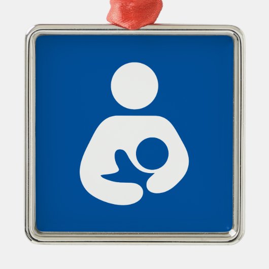 Symbool voor zweten en borstvoeding metalen ornament (Voorkant)