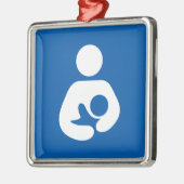 Symbool voor zweten en borstvoeding metalen ornament (Links)