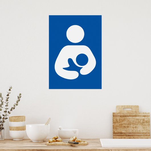 Symbool voor zweten en borstvoeding poster (Keuken)