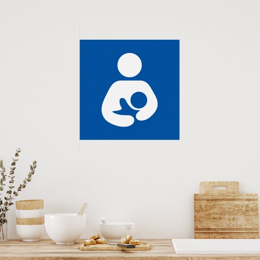 Symbool voor zweten en borstvoeding poster (Keuken)