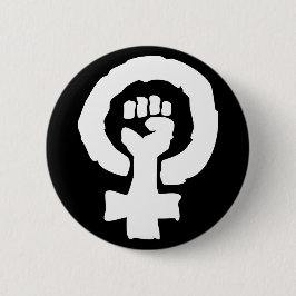 Symbool Vrouw Solidariteit Ronde Button 5,7 Cm