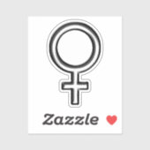 Symbool vrouw sticker (Vel)