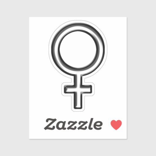 Symbool vrouw sticker (Vel)