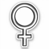 Symbool vrouw sticker (Voorkant)