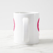 Symbool vrouwenvuist weerstaan grote koffiekop (Achterkant)