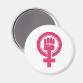 Symbool vrouwenvuist weerstaan magneet (Voorkant / Achterkant)