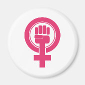 Symbool vrouwenvuist weerstaan magneet (Voorkant)
