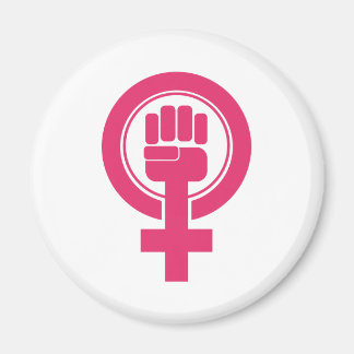Symbool vrouwenvuist weerstaan magneet