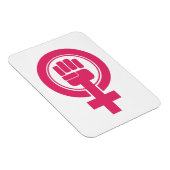 Symbool vrouwenvuist weerstaan magneet (Rechterzijde)