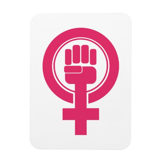 Symbool vrouwenvuist weerstaan magneet (Verticaal)