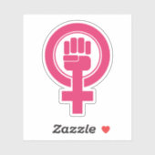 Symbool vrouwenvuist weerstaan sticker (Vel)