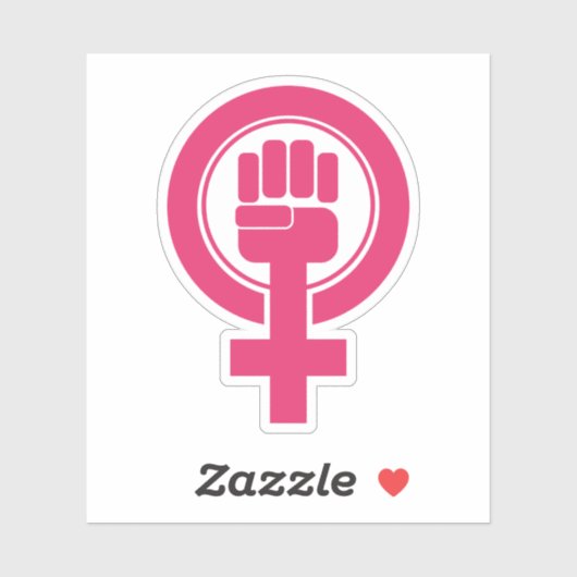 Symbool vrouwenvuist weerstaan sticker (Vel)