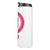 Symbool vrouwenvuist weerstaan thermosbeker (Geroteerd rechts)