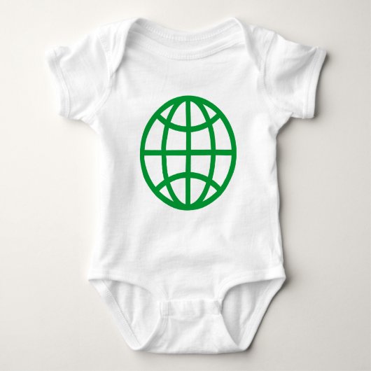 Symbool wereldbol - Groen Romper (Voorkant)