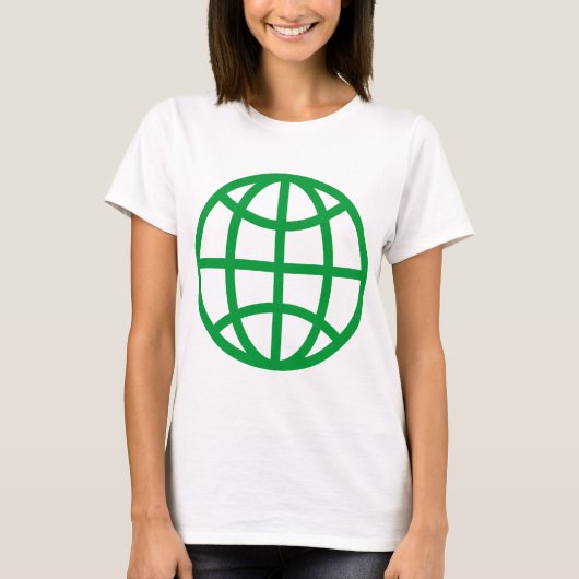 Symbool wereldbol - Groen T-shirt (Voorkant)