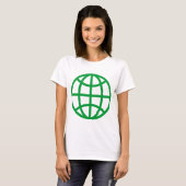 Symbool wereldbol - Groen T-shirt (Voorkant volledig)