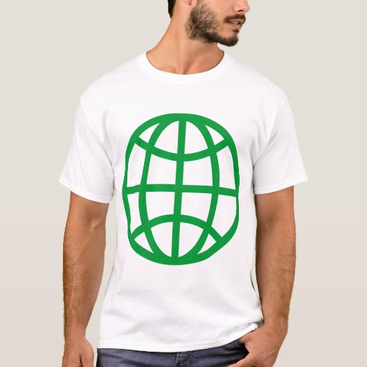 Symbool wereldbol - Groen T-shirt (Voorkant)