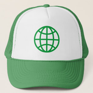 Symbool wereldbol - Groen Trucker Pet