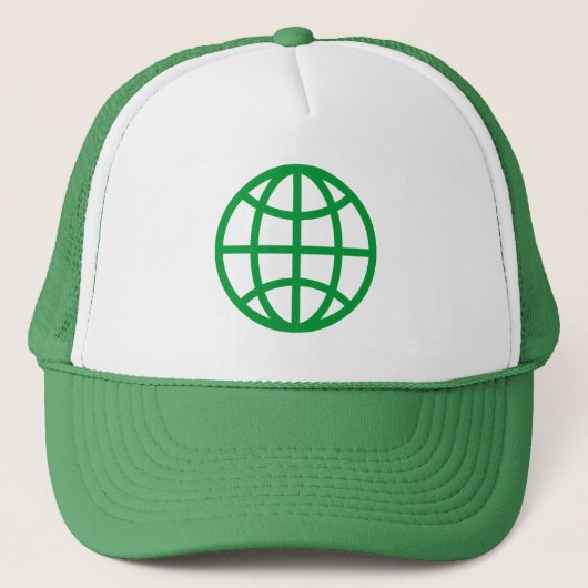 Symbool wereldbol - Groen Trucker Pet (Voorkant)