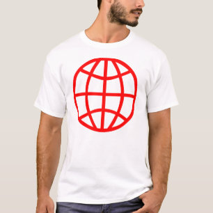 Symbool wereldbol t-shirt