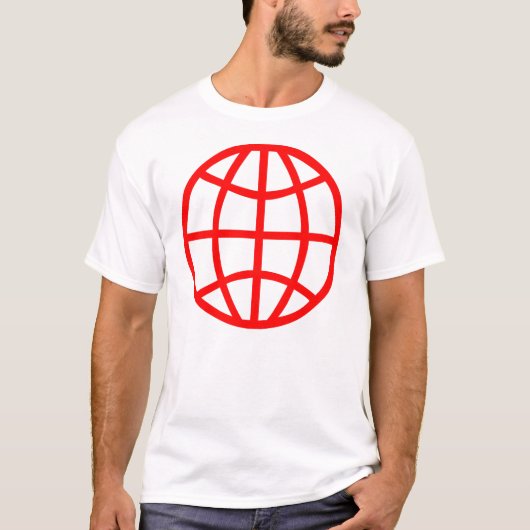Symbool wereldbol t-shirt (Voorkant)