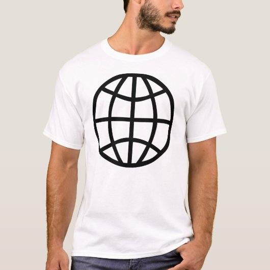 Symbool wereldbol t-shirt (Voorkant)