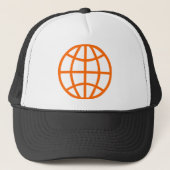 Symbool wereldbol trucker pet (Voorkant)