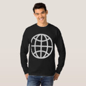 Symbool wereldbol - wit t-shirt (Voorkant volledig)