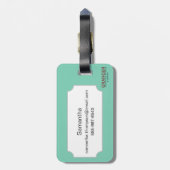 Symbool: Wisdom Bagagelabel (Achterkant verticaal)