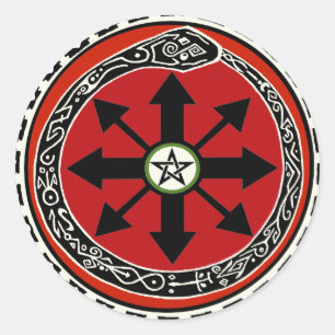 Symbool Witchcraft voor Chaos Ronde Sticker