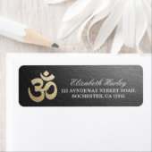 Symbool Yoga Mediation Instructor Black & Gold OM Etiket (Insitu)
