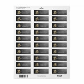 Symbool Yoga Mediation Instructor Black & Gold OM Etiket (Full Sheet)