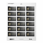Symbool Yoga Mediation Instructor Black & Gold OM Etiket (Full Sheet)